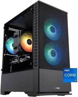 ABS Cyclone Aqua Gaming PC - Windows 11 - Intel Core i7-14700F - GeForce RTX 5060 -  DLSS 4 - AI-Powered Performance - 32GB DDR5 6400 - 1TB M.2 NVMe SSD - CA14700F50602