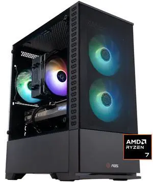 ABS Cyclone Ruby Gaming PC - Windows 11 - AMD Ryzen 7 9700X - GeForce RTX 5070 - DLSS 4 - AI-Powered Performance - 32GB DDR5 6000MHz - 1TB M.2 NVMe SSD - CR9700X50702