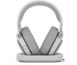 Fractal Design Scape Light RGB Wireless Gaming Headset w/ Immersive Audio, USB Dongle & BT 5.3, Charging Stand, 40-Hr Battery, compatible with PC, Mac, PS4, PS5, Switch, Mobile - Gray (FD-HS-SCA1-02)