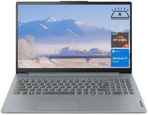 Lenovo IdeaPad Slim 3 Laptop, 15.6" FHD Display, AMD Ryzen 5 5625U, 16GB RAM, 1TB SSD, Backlit KB, SD Card Reader, Webcam, HDMI, Wi-Fi 6, Windows 11 Home, Grey