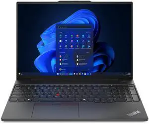 Lenovo ThinkPad E16 G2 Laptop, 16" FHD+ Display, Intel Core Ultra 5 125U Upto 4.3GHz, 32GB RAM, 1TB SSD, Backlit keys, Fingerprint Reader, Windows 11 Pro