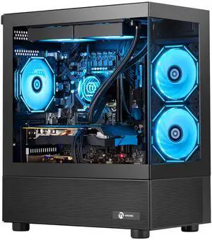 NINGMEI Gaming PC Desktop, Ryzen 7 9700X 3.8 GHz (5.5GHz Turbo), NVIDIA RTX 5070 12GB, 1TB NVMe SSD, 32GB DDR5 RAM 6000MHz, 750W ATX 3 PSU, 240mm ARGB AIO , Wi-Fi, Windows 11 Home Black