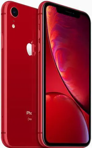 RefurbishedApple iPhone XR 4G LTE Fully Unlocked (Verizon + Sprint + GSM Unlocked) 6.1" Red 3GB RAM