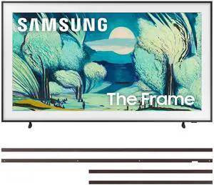 Samsung QN55LS03FAFXZA 55 Inch The Frame QLED 4K Art Mode Vision AI Smart TV with a VG-SCFA55BWB Customizable Bezel - Modern Brown (2025)