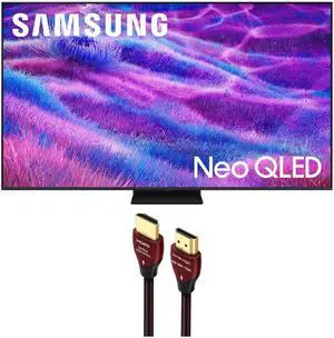 Samsung QN55QN80FAFXZA 55 Inch Neo QLED QN80F Series Supreme UHD 4K TV with a WireLogic Ruby 8ft Ultra High Speed 4K-8K-10K HDMI Cable (2025)
