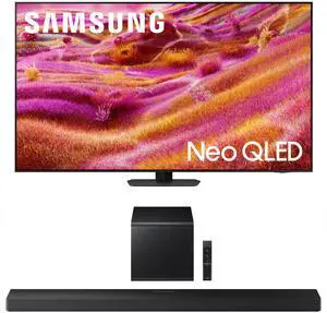 Samsung QN55QN90FAFXZA 55 Inch Neo QLED 4K QN90F Vision AI Smart TV with a Samsung HW-QS700F 3.1.2 Ch Dolby Atmos Soundbar and Subwoofer (2025)