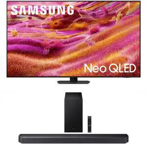 Samsung QN55QN90FAFXZA 55 Inch Neo QLED 4K QN90F Vision AI Smart TV with a Samsung HW-Q600F Q Series Soundbar 3.1.2 Ch Sound and Subwoofer (2025)