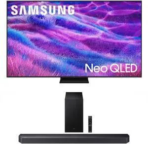 Samsung QN65QN80FAFXZA 65 Inch Neo QLED QN80F Series Supreme UHD 4K TV with a Samsung HW-Q600F Q Series Soundbar 3.1.2 Ch Sound and Subwoofer (2025)